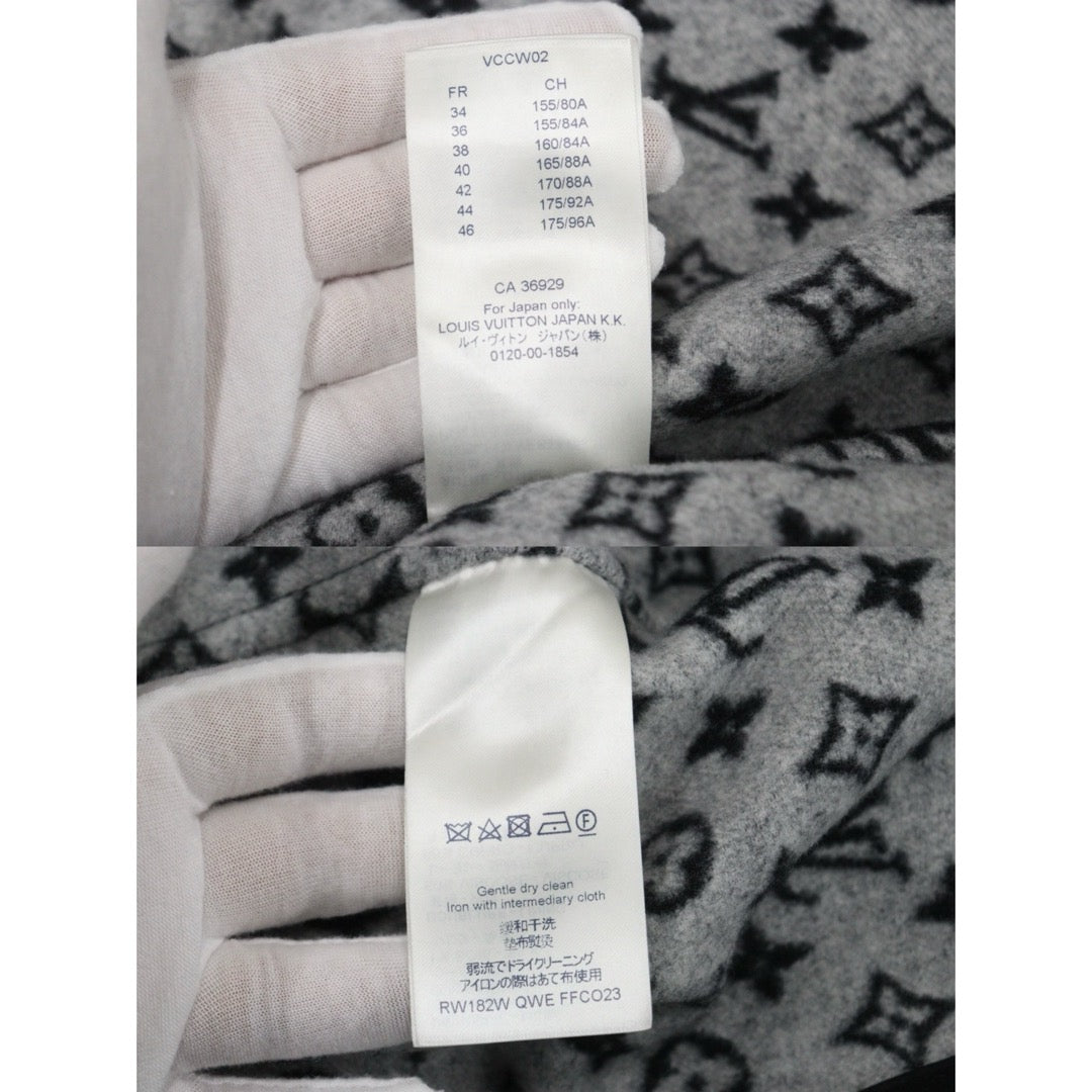 Very Good ( Rank A) ｜ LV Wool Black Coat 34 Size ｜W25102104