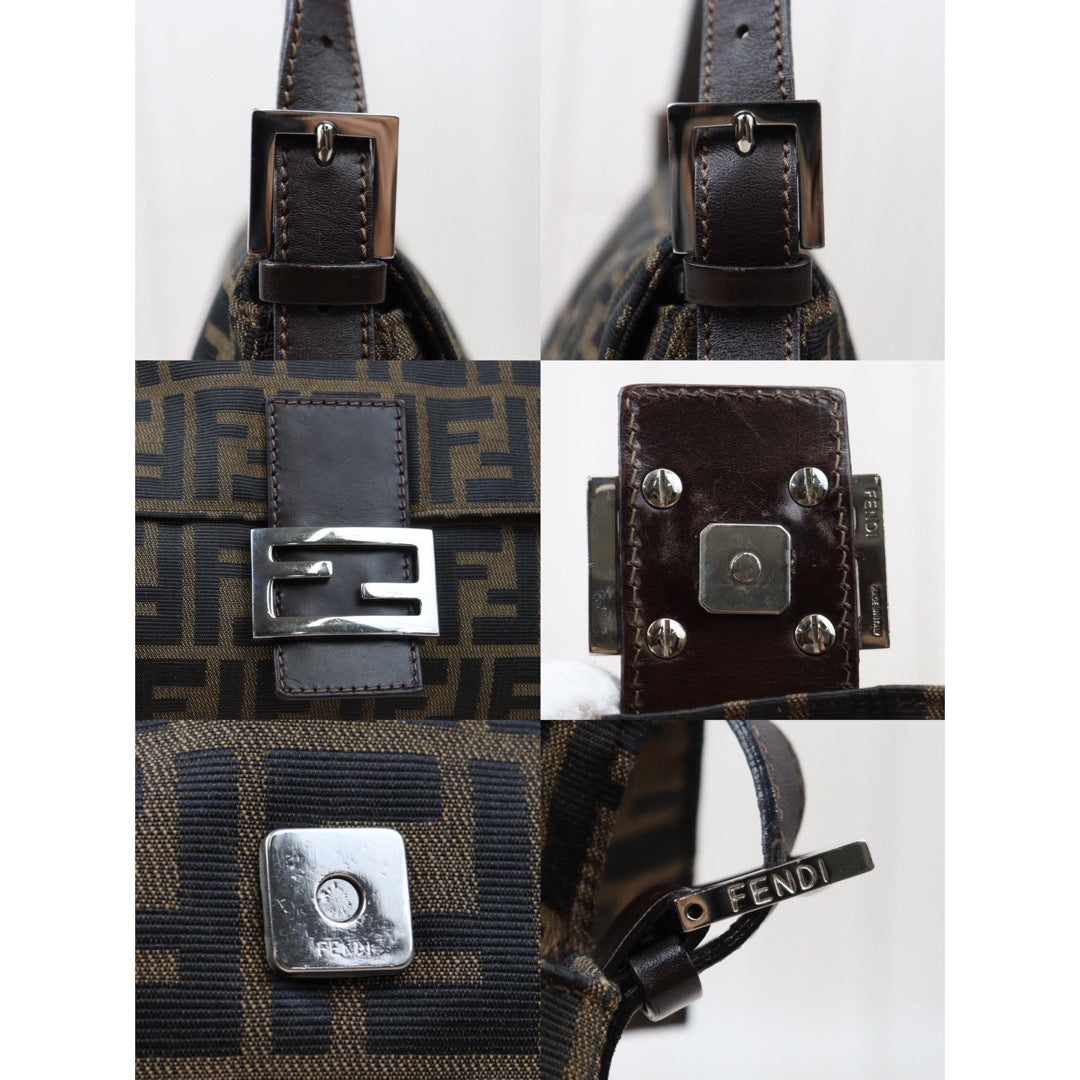 Rank A｜ FENDI Zucca Mamma Baguette Shoulder Bag ｜24051320