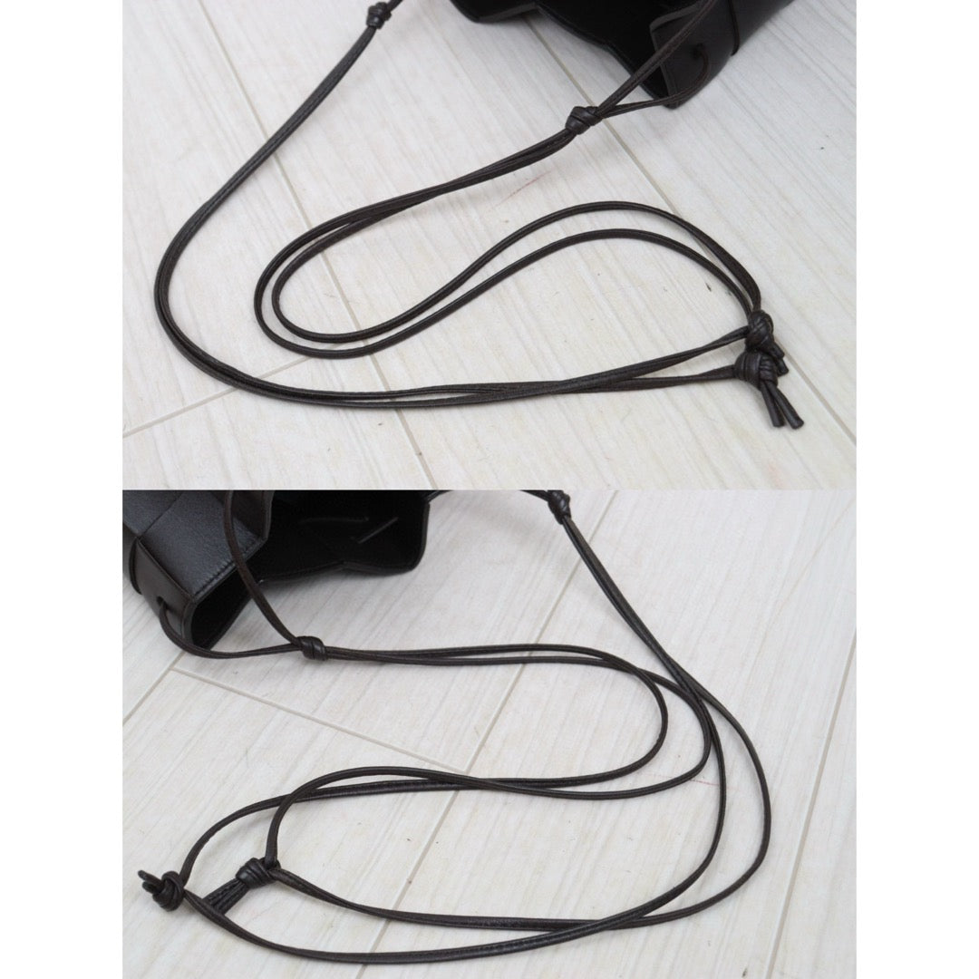 Good ( Rank AB)｜ Bottega Veneta Lamb Skin Weave Bucket Shoulder Bag Brown｜P25041410