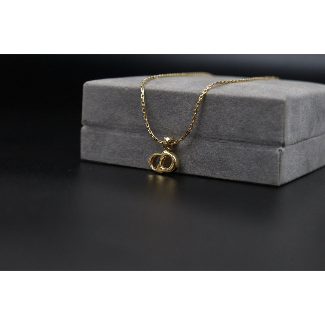 Very Good ( Rank A)｜ Dior CD Rhinestone Necklace Earring Set ｜25122211