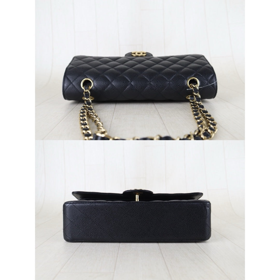 Include Entrupy Certificate of Authenticity｜Very Good ( Rank A)｜ CHANEL Matrasse Chain Caviar Skin Medium Black  Made In 2010-2011 Year｜S26061505