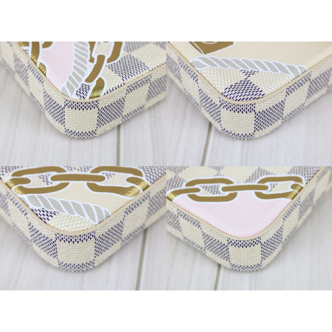 Excellent（Rank SA）｜ LV Damier Azur Nautical Pochette Felicie Shoulder Bag｜X25012704