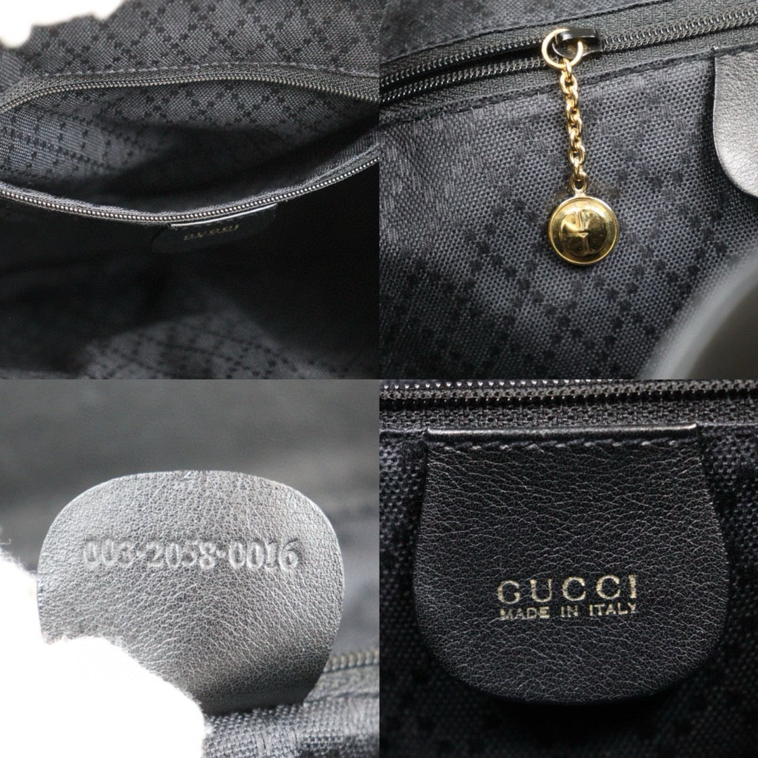 Very Good ( Rank A) ｜GUCCI Bamboo Leather GM Backpack Black｜25042120
