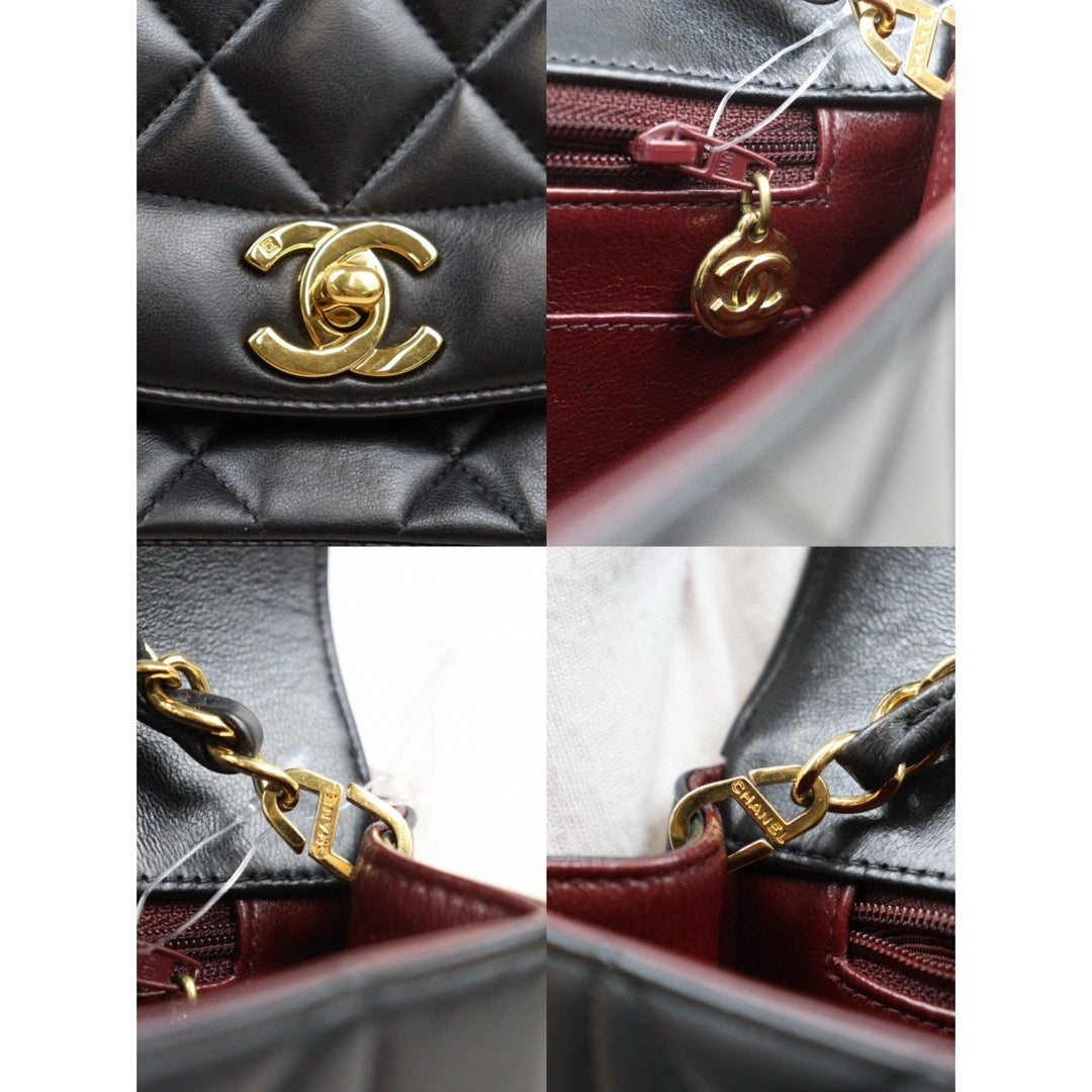 Very Good ( Rank A)｜ CHANEL Matrasse Diana 22 Lamb Skin  Chain Bag Made in 1994-1996 Year｜25011701