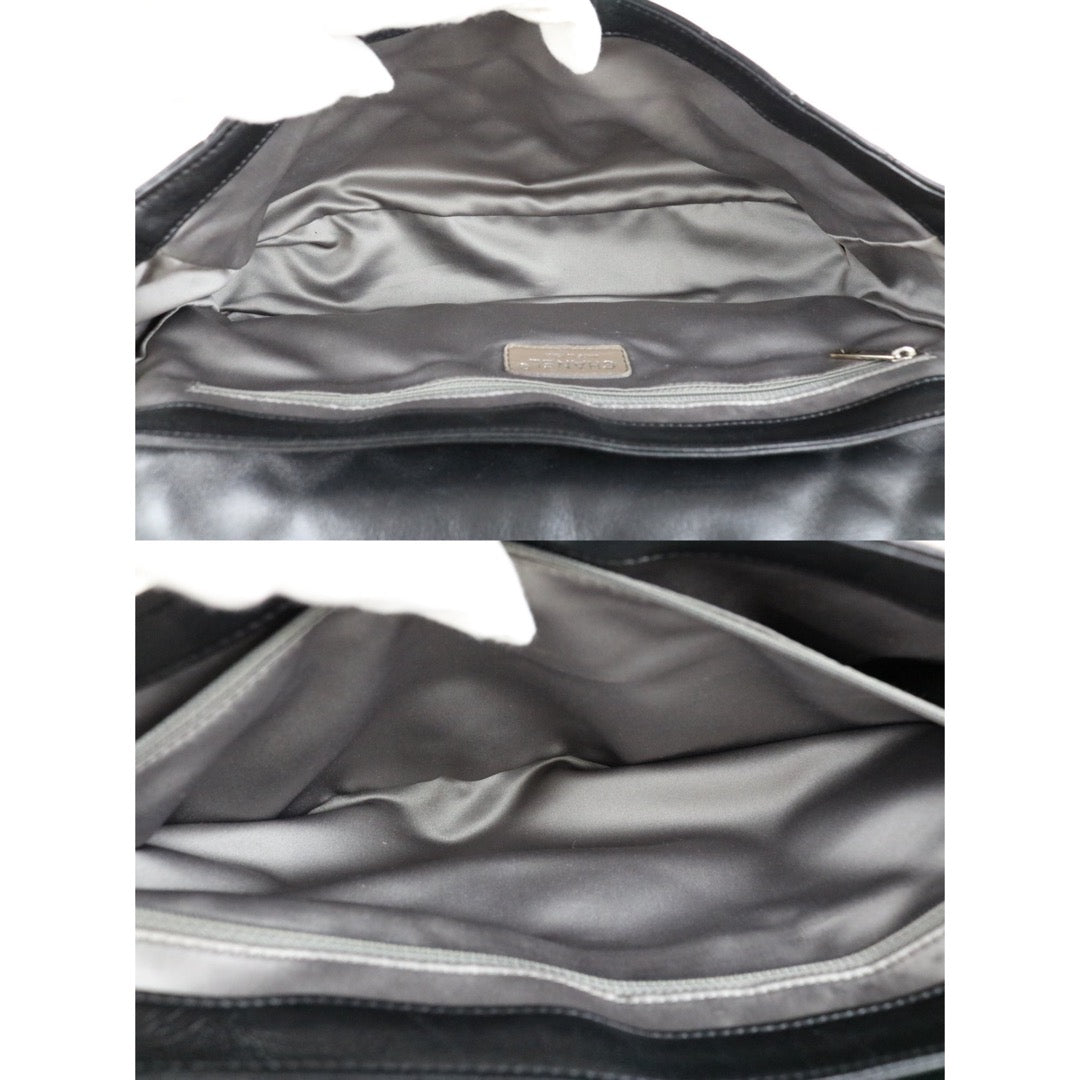 Include Entrupy Certificate of Authenticity｜Good ( Rank AB)｜ CHANEL Lamb Skin Matrasse Chain Single Flap Maxi Shoulder Bag Black Made in 2009-2010Year｜S26011603