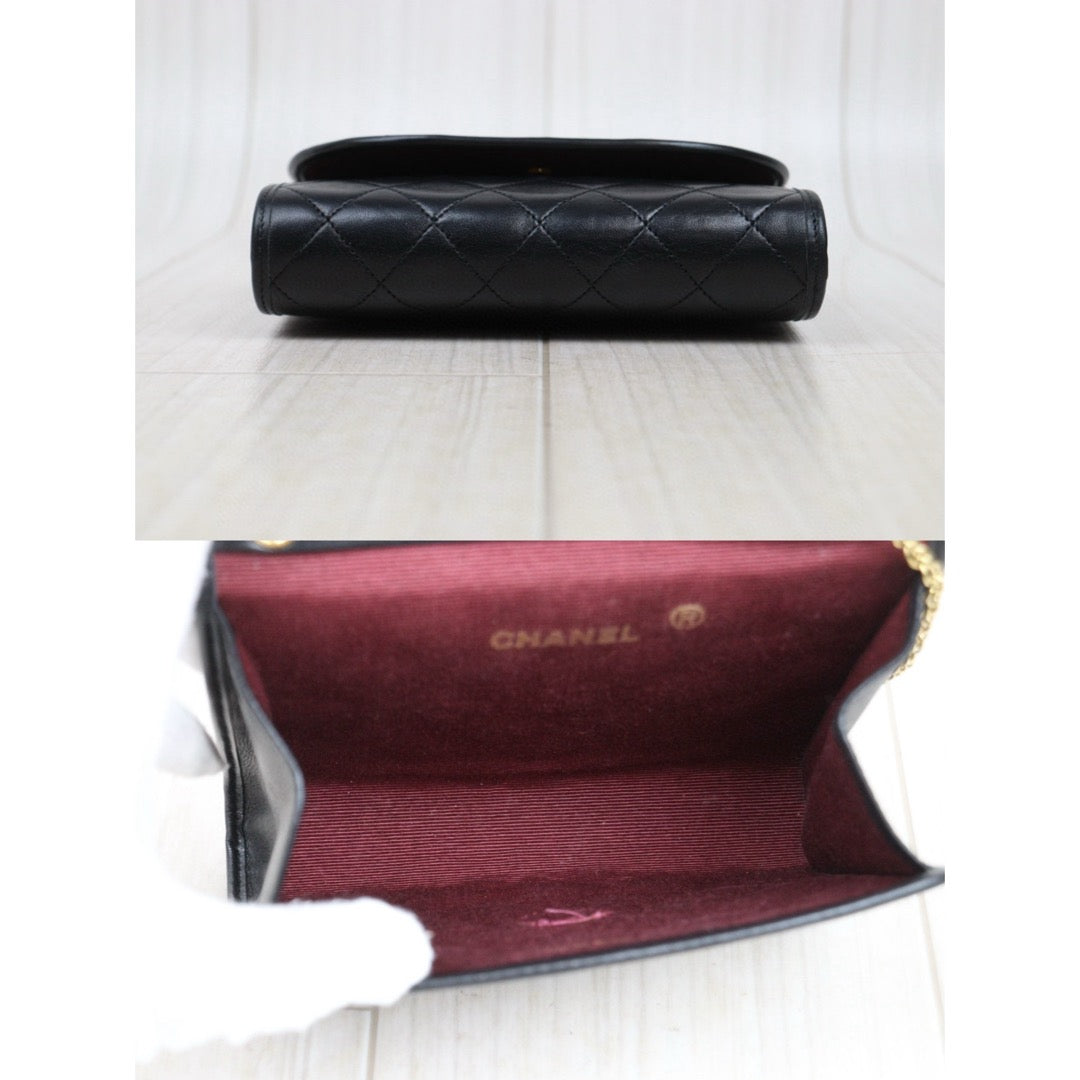 Very Good ( Rank A) ｜ CHANEL Mini Coco Mark Matrasse Lambskin Chain Shoulder Bag ｜25051320