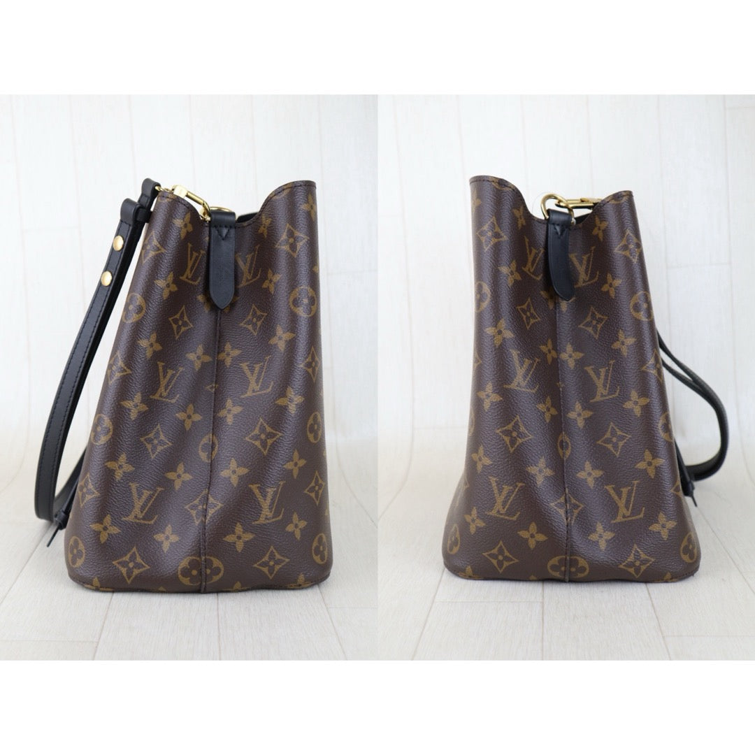 Include Entrupy Certificate of Authenticity｜Very Good ( Rank A)｜ Louis Vuitton Monogram Neo Noe Shoulder Bag Black Current Model IC Chips Model ｜S26022802