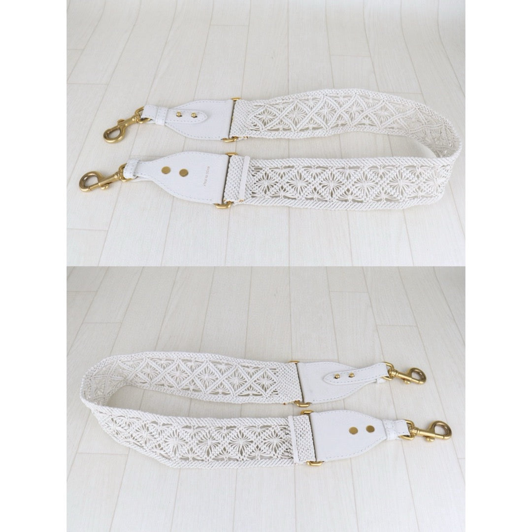 Good ( Rank AB)｜  Dior Calfskin Medium Saddle Bag White   ｜H25042219