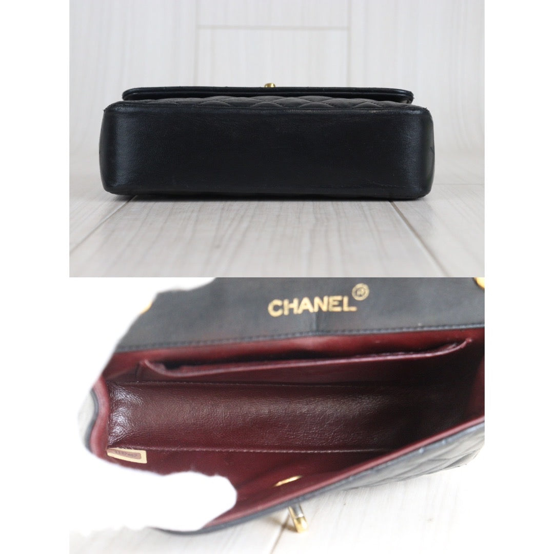 Rank AB ｜ CHANEL Matrasse Lambskin Mini Shoulder Bag Black｜V23091507