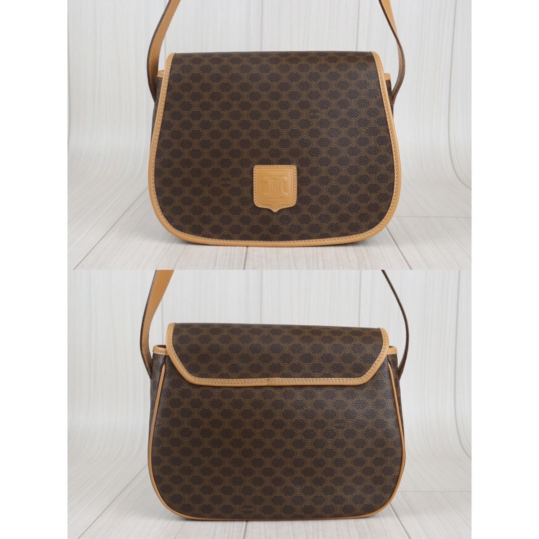 Rank A ｜ CELINE Macadam Shoulder Bag ｜23090731