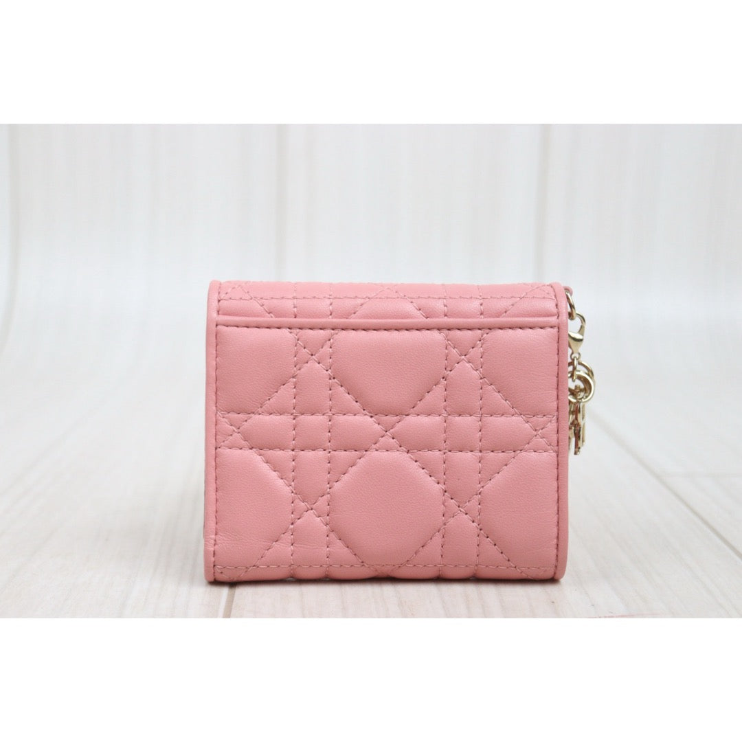 Very Good ( Rank A)｜ Dior Lamb Skin Pink Wallet｜25100704