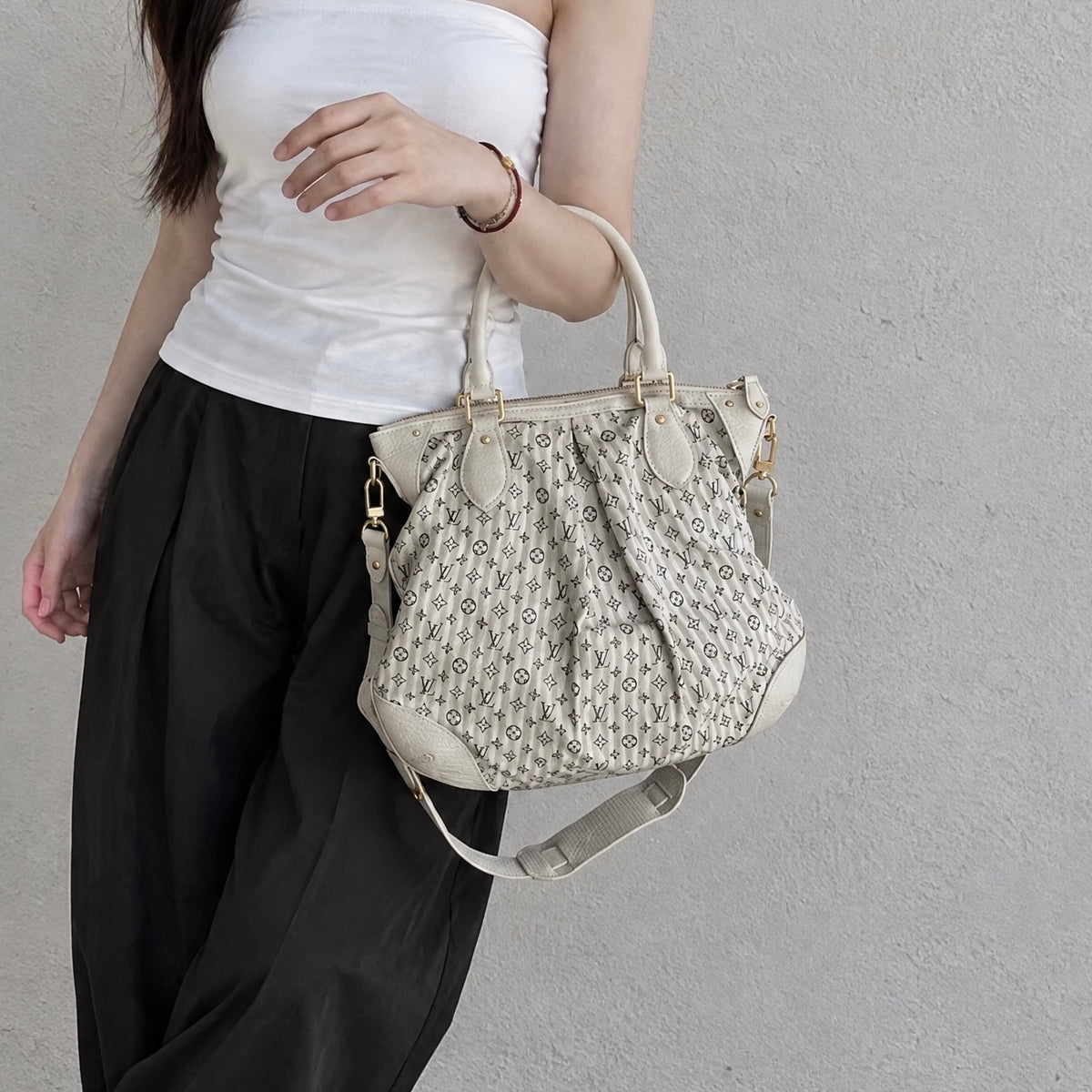 Include Entrupy Certificate of Authenticity｜Good ( Rank AB)｜Louis Vuitton Monogram Mini Lin Croisette Marina Hand Bag  ShoulderBag｜26091801