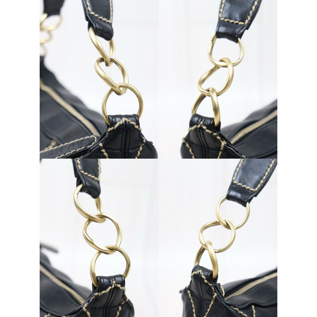 Good ( Rank AB)｜CHANEL Hobo Calf Leather Shoulder Bag  Made In 2003～2004Year｜25013105