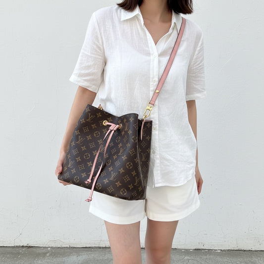 Include Entrupy Certificate of Authenticity｜Very Good ( Rank A)｜ Louis Vuitton Monogram Neo Noe Shoulder Bag Pink IC Chips Model｜S26041202
