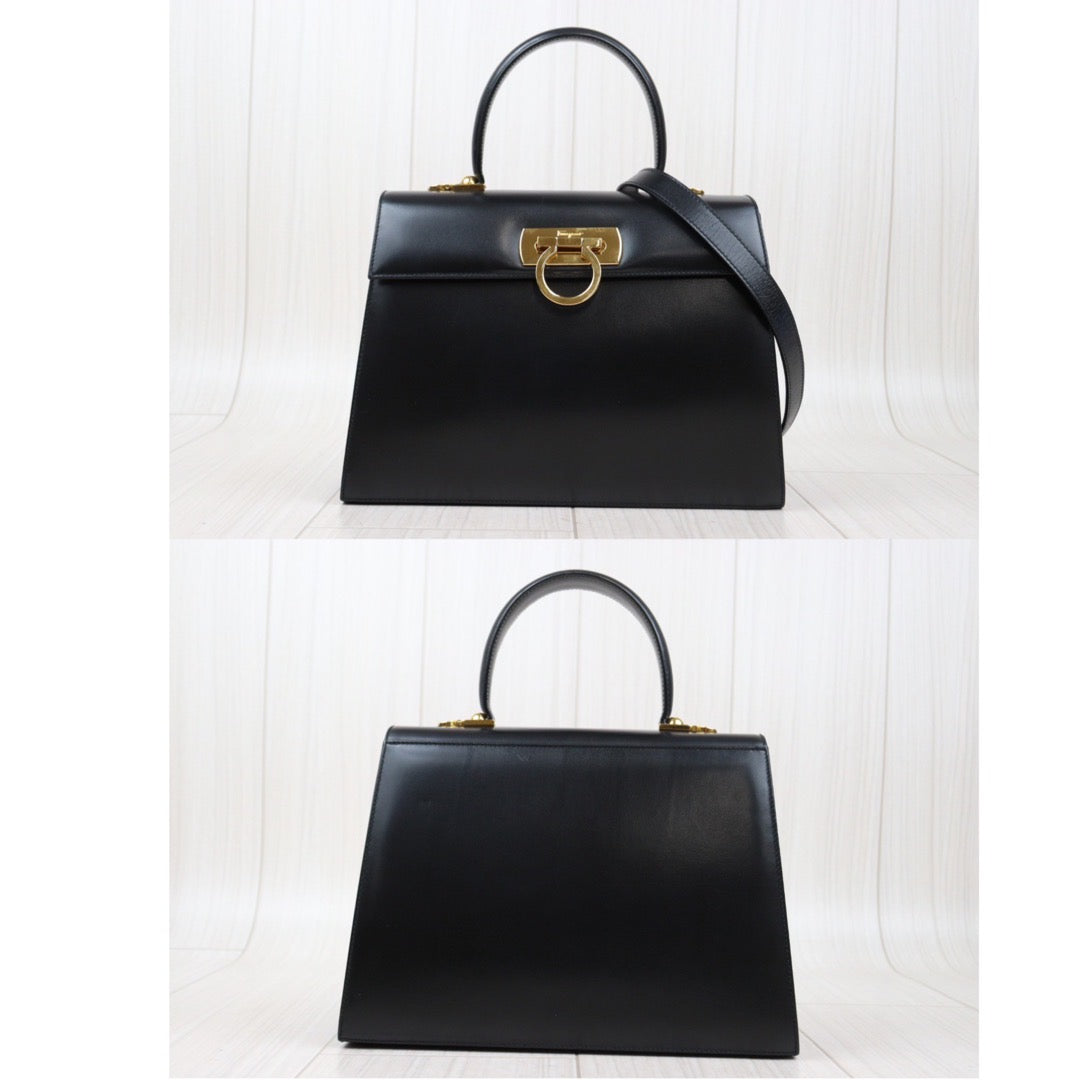 Rank A  ｜FerragamoGancini 2WAY Handbag  Shoulder Bag｜Q24032915