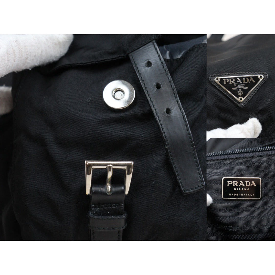 Rank AB｜Prada Nylon Backpack Medium Black｜24031407