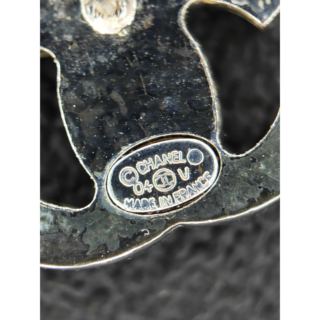 Include Authentic Detective Certificate of Authenticity｜Very Good ( Rank A) ｜CHANEL 04V COCO Mark Rhinestone Earrings Made In 2004Year｜S26061005