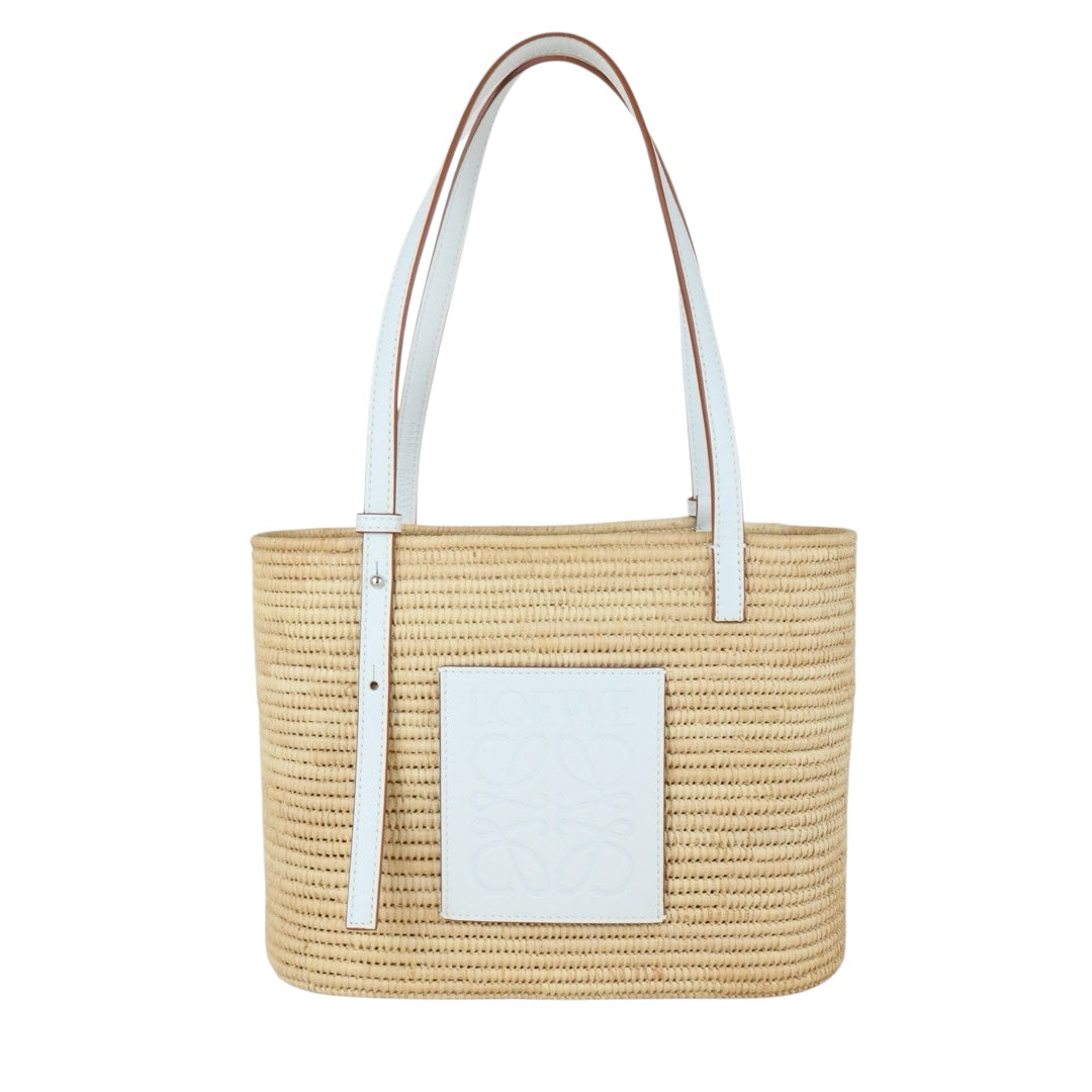 Include Entrupy Certificate of Authenticity｜Very Good ( Rank A)｜ LOEWE Straw  Basket Handbag Shoulder Bag ｜S26010905