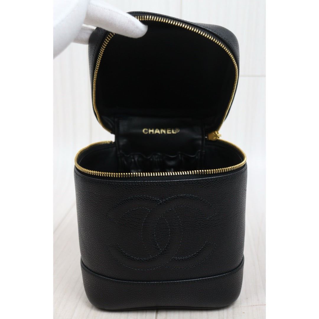 Very Good ( Rank A) ｜Full Set CHANEL Caviar Skin Vanity Handbag  Made In 1994～1996Year ｜25112603