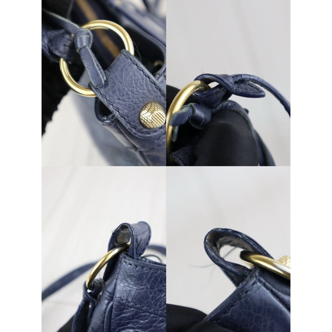 Fair ( Rank B) ｜Balenciaga Le City Shoulder Bag  Blue｜W25070801