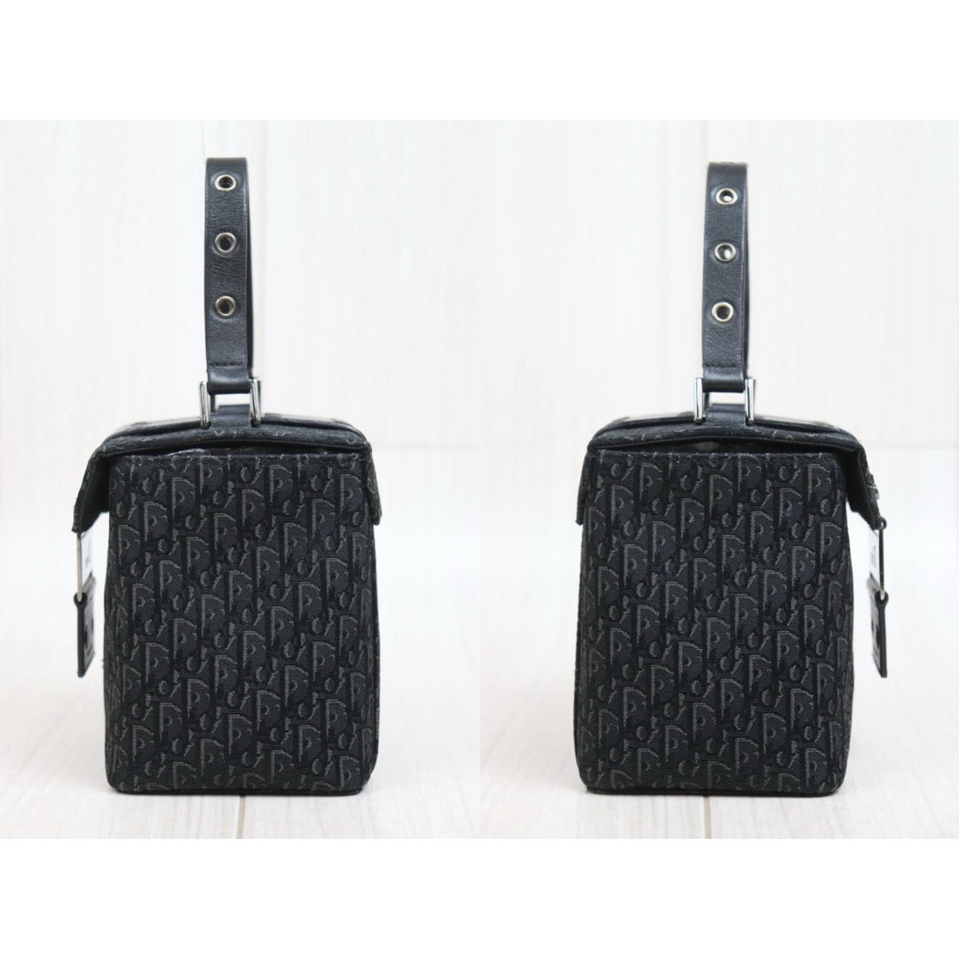 Include Entrupy Certificate of Authenticity｜Good ( Rank AB)｜ Dior Trotter Black Hand Bag ｜26061602