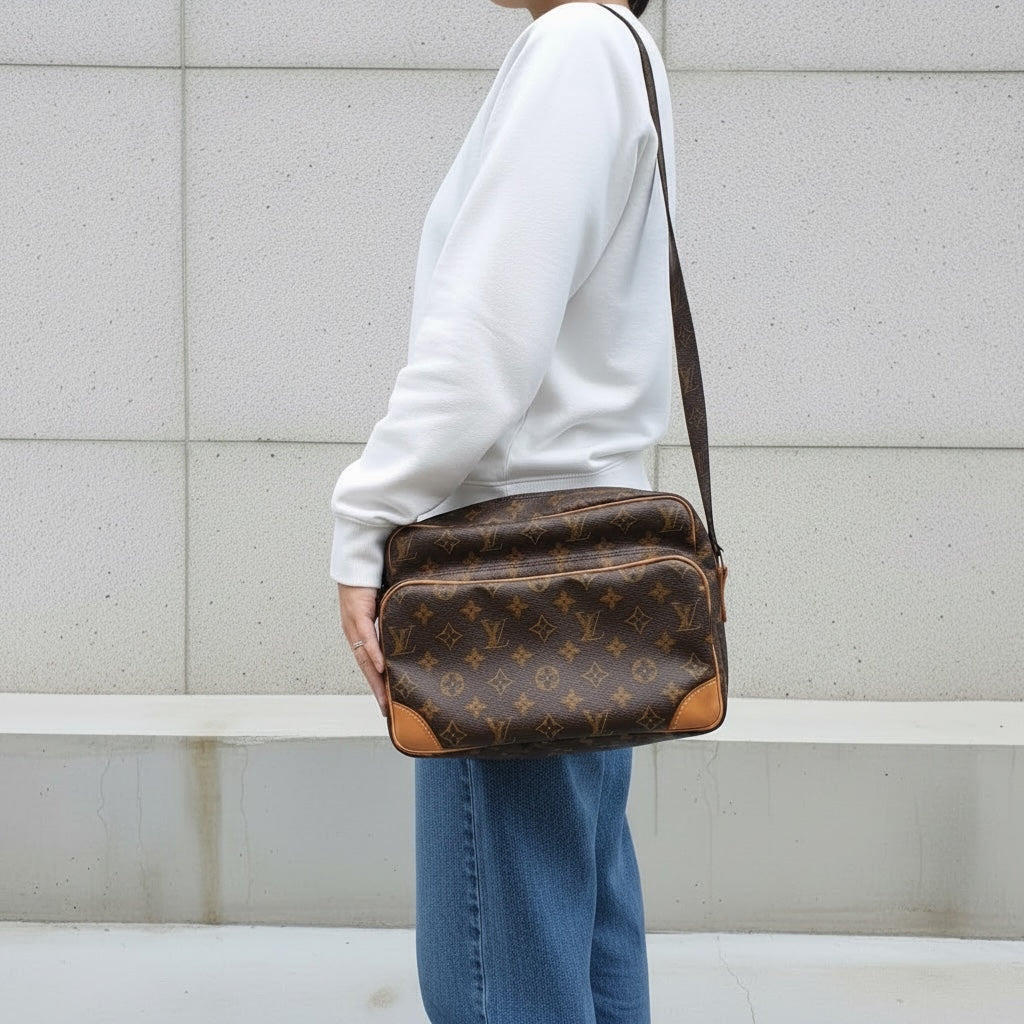 Include Entrupy Certificate of Authenticity｜Good ( Rank AB) ｜  Louis Vuitton Monogram Nile Shoulder Bag｜26042004