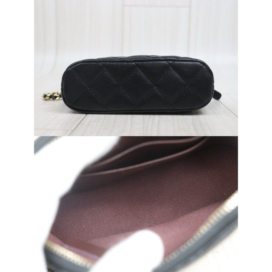 Include Entrupy Certificate of Authenticity｜Very Good（Rank A）｜CHANEL Caviar Skin Vanity Case Chain Bag  IC Chips Model｜S26080621