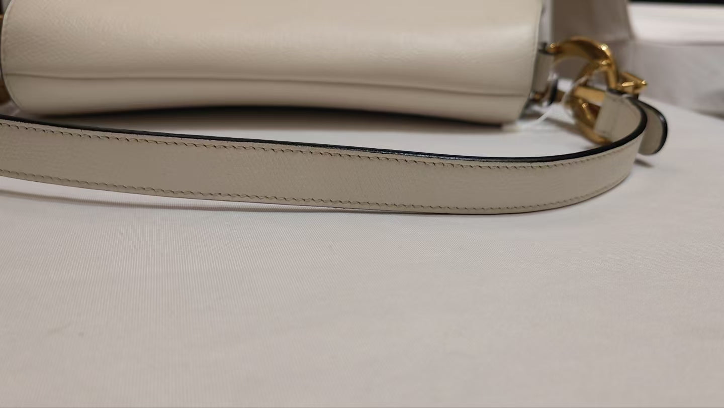 Very Good ( Rank A)｜Dior Trotter Saddle Shoulder Bag Medium White