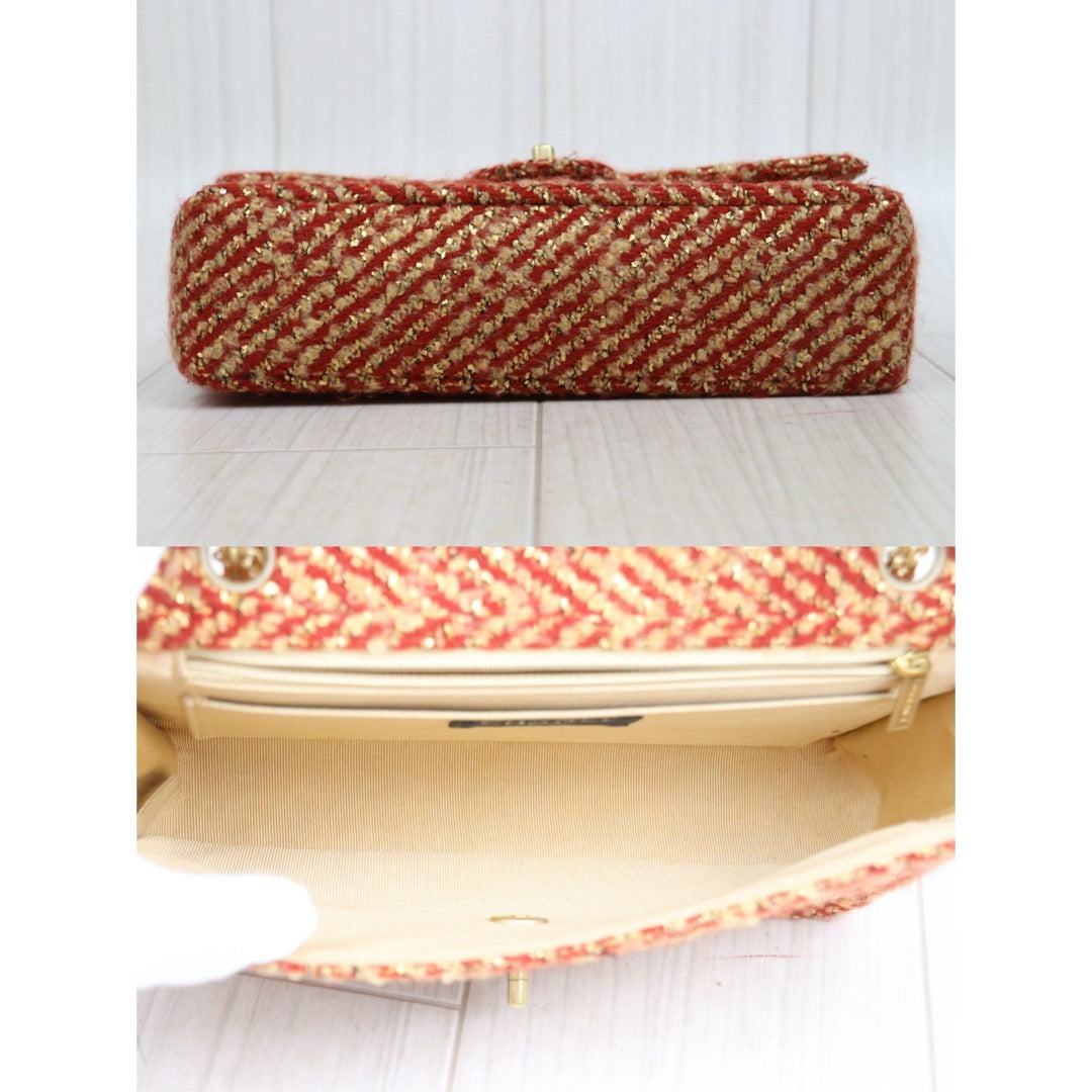 Very Good ( Rank A)｜ CHANEL Tweed Weave Single Flap 25 Shoulder Bag Made in 2000-2002Year｜Y25112501