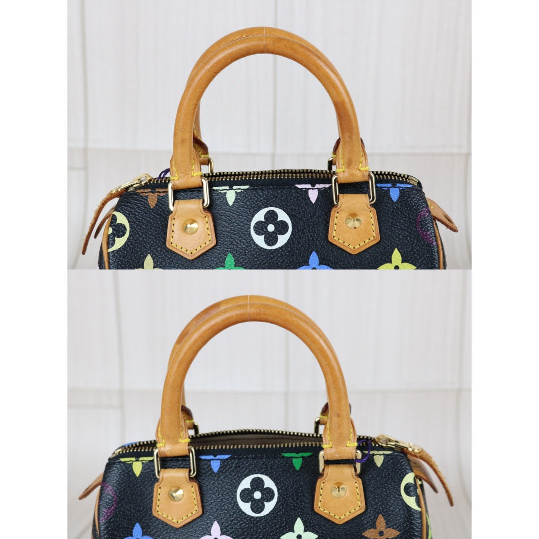 Include Entrupy Certificate of Authenticity｜Good ( Rank AB)｜  Louis Vuitton Monogram  Multicolor Nano Speedy Hand Bag ｜W26032601