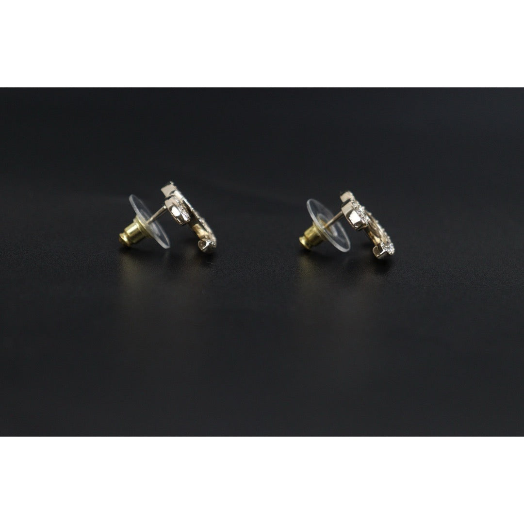 Include Authentic Detective Certificate of Authenticity｜Very Good ( Rank A) ｜CHANEL B25K COCO Mark  Rhinestone Earrings Made In 2025 Year｜26042704