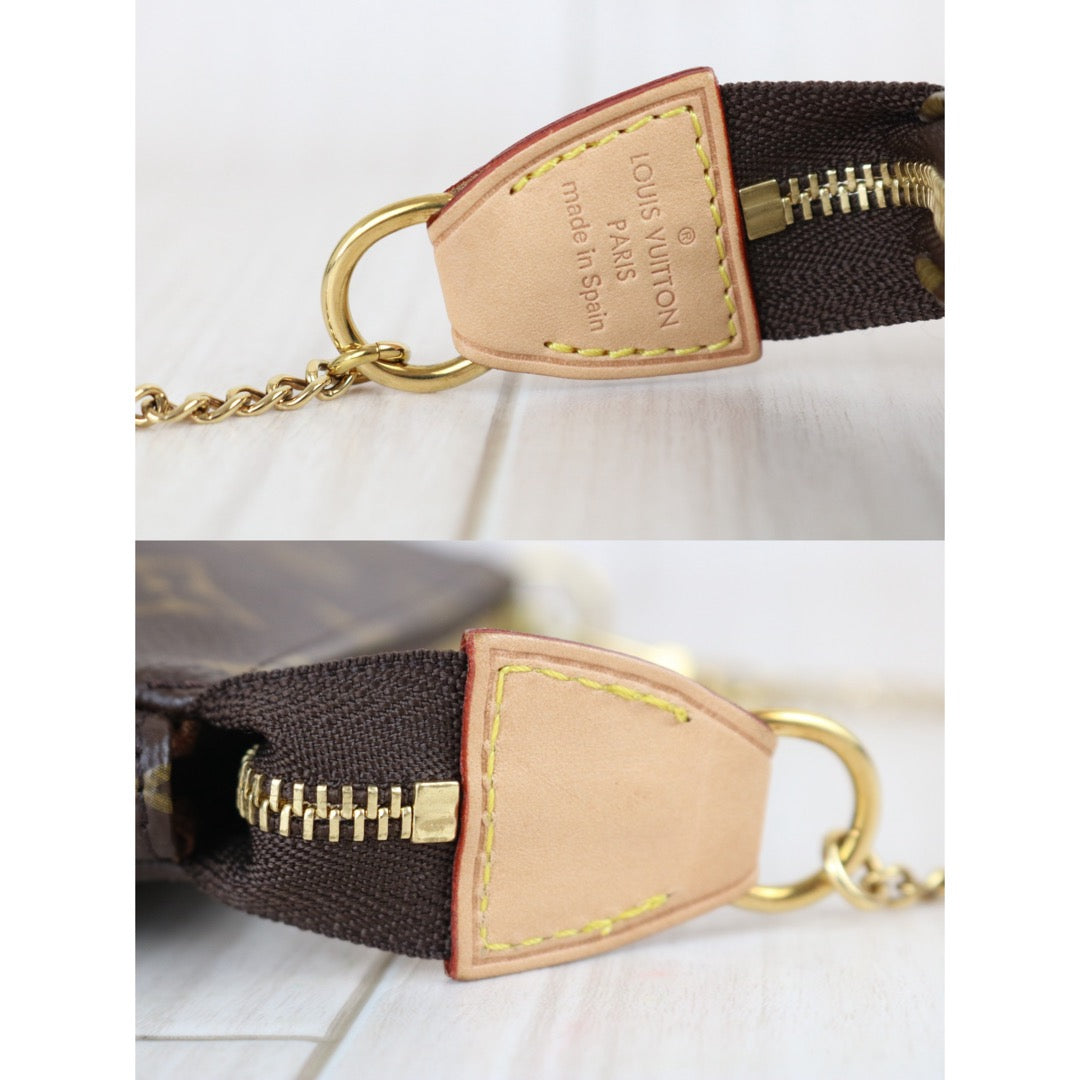 Include Entrupy Certificate of Authenticity｜Very Good ( Rank A) ｜ Louis Vuitton Monogram Mini Pochette Accessoire｜X26081808