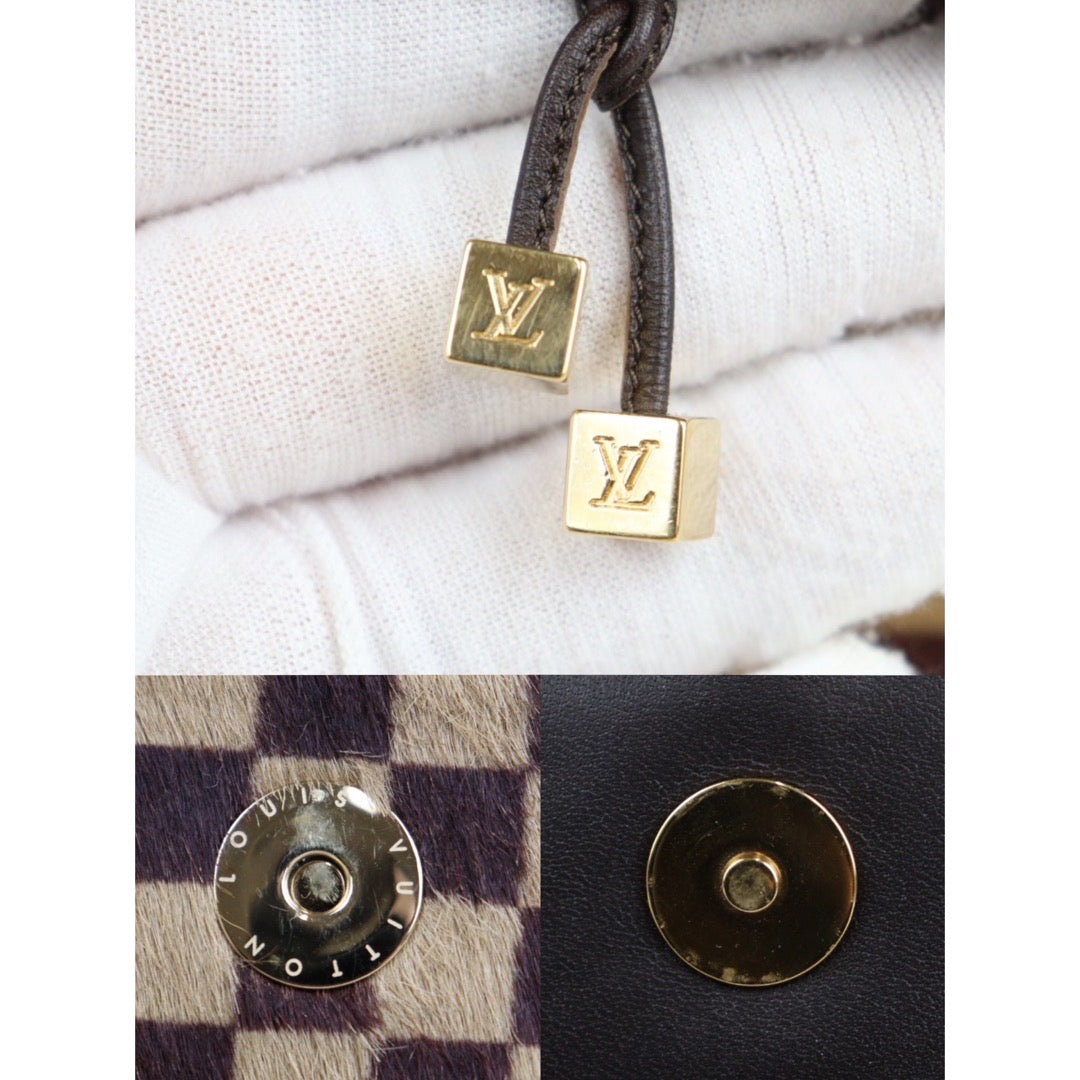 Rank A｜ LV Gazelle Damier Sauvage Halaco Shoulder Bag Brown ｜23103104