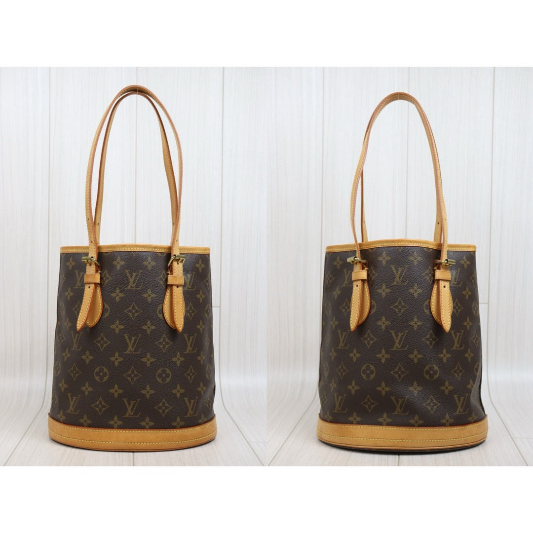 Include Entrupy Certificate of Authenticity｜Good ( Rank AB)｜ Louis Vuitton Monogram  Petit Bucket PM Tote Bag  ｜26042304