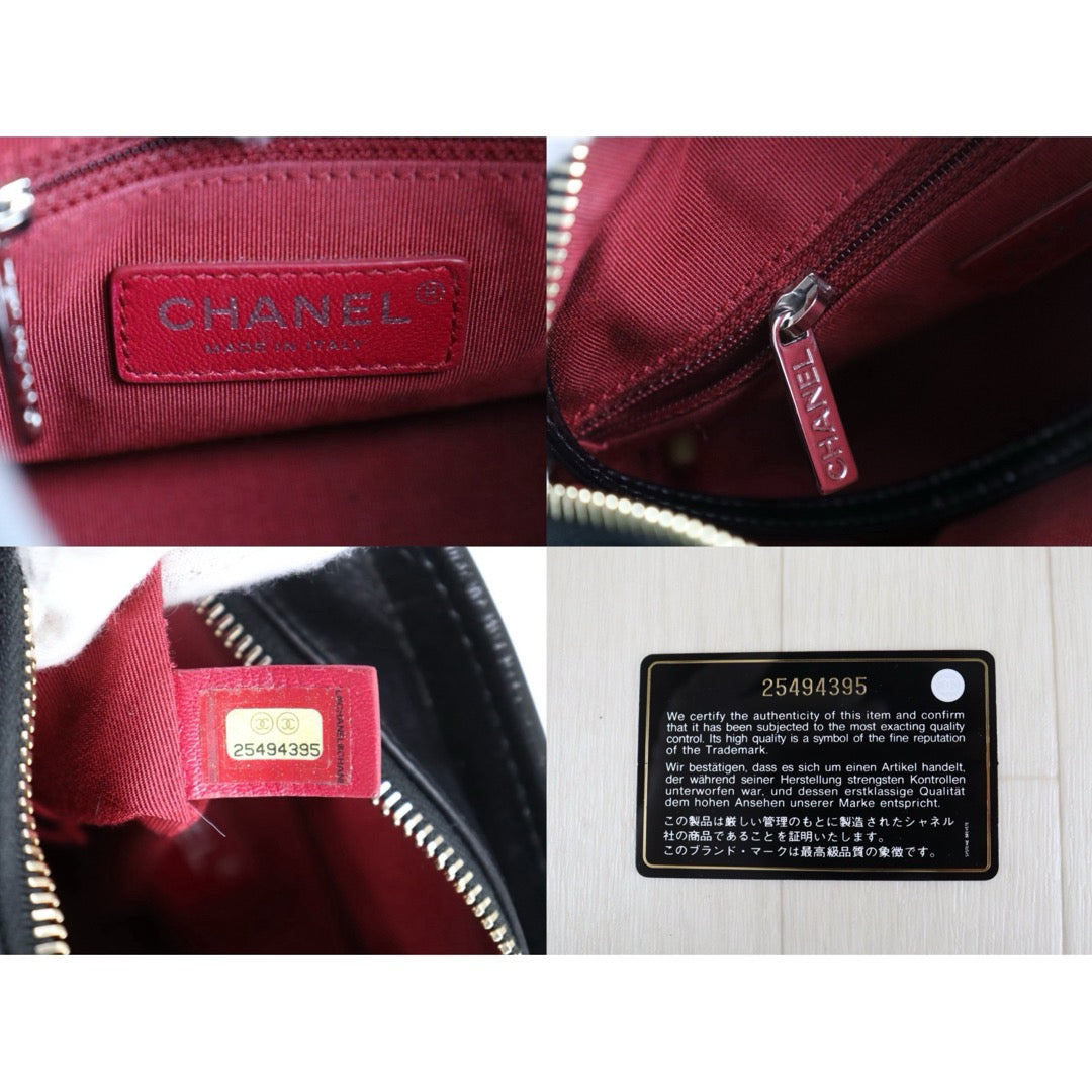 Include Entrupy Certificate of Authenticity｜Good ( Rank AB) ｜CHANEL PM Gabrielle Calf Leather Shoulder Bag Black Made In 2018Year｜S26073113