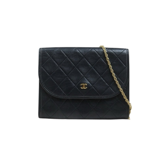 Include Entrupy Certificate of Authenticity｜Very Good ( Rank A)｜CHANEL Lamb Skin WOC Chain Bag Black ｜26101304