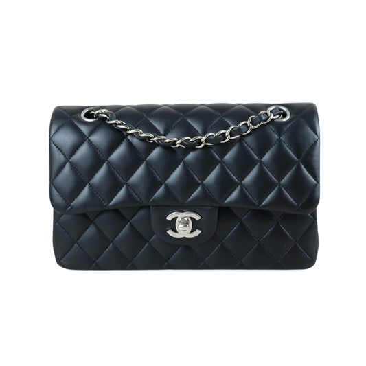 Include Entrupy Certificate of Authenticity｜Very Good ( Rank A)｜ CHANEL Lamb Skin Matrasse Chain Double Flap 23 Shoulder Bag  Black IC Chips Model｜S26091614