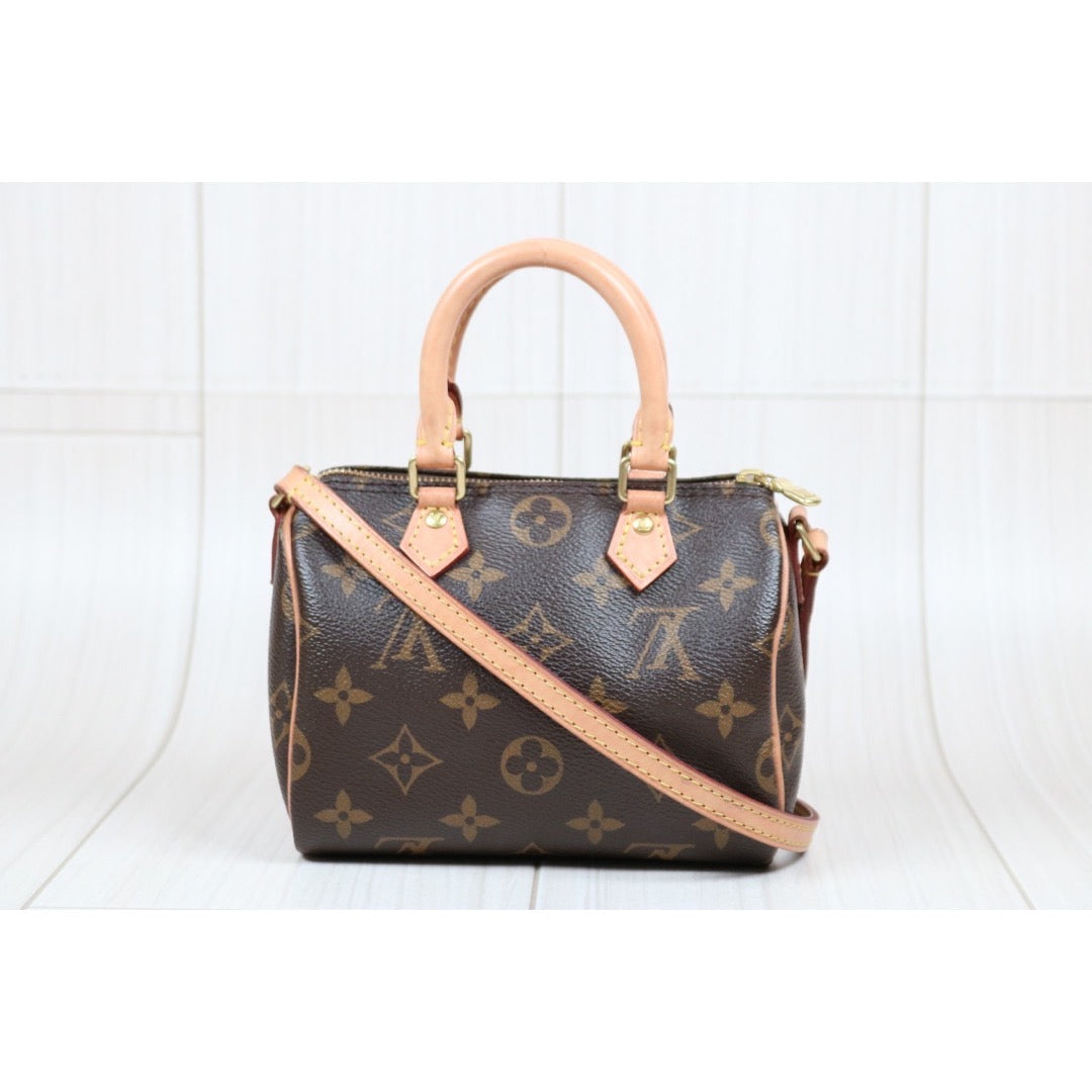Rank A ｜LV Monogram Nano Speedy  Shoulder Bag｜S24042202