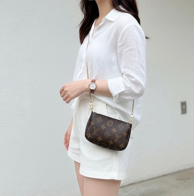 Include Entrupy Certificate of Authenticity｜Very Good ( Rank A)｜Louis Vuitton Monogram Mini Pochette Accessoires ｜S26041410