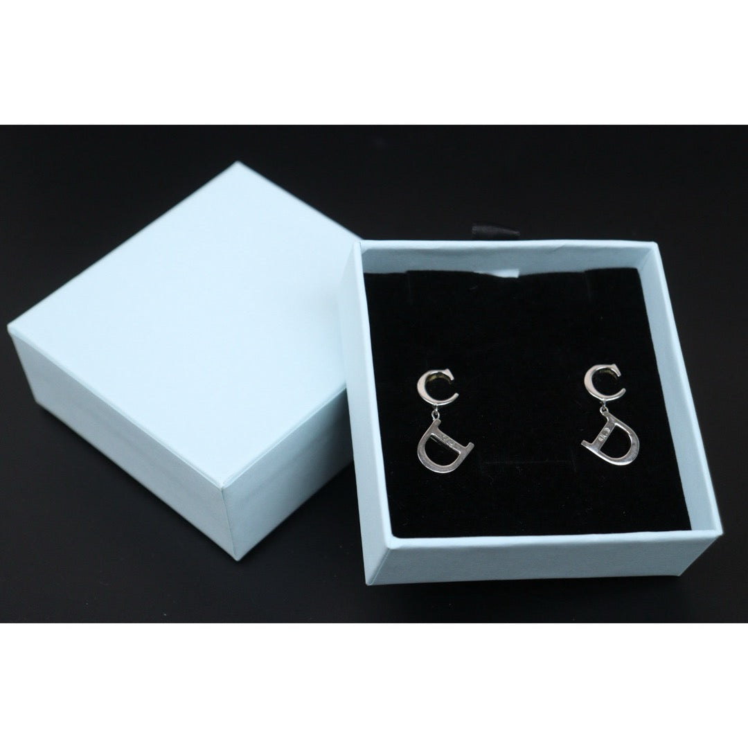 Very Good ( Rank A)｜ Dior CD Earring Silver｜V25071012