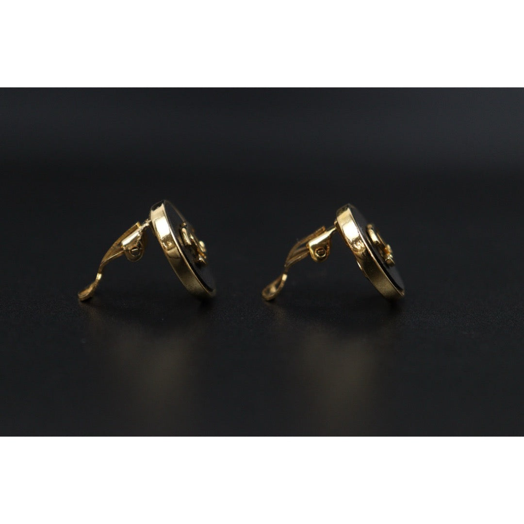 Very Good ( Rank A) ｜CHANEL Coco Mark Round Earrings Made In 2002 Year ｜V25070201