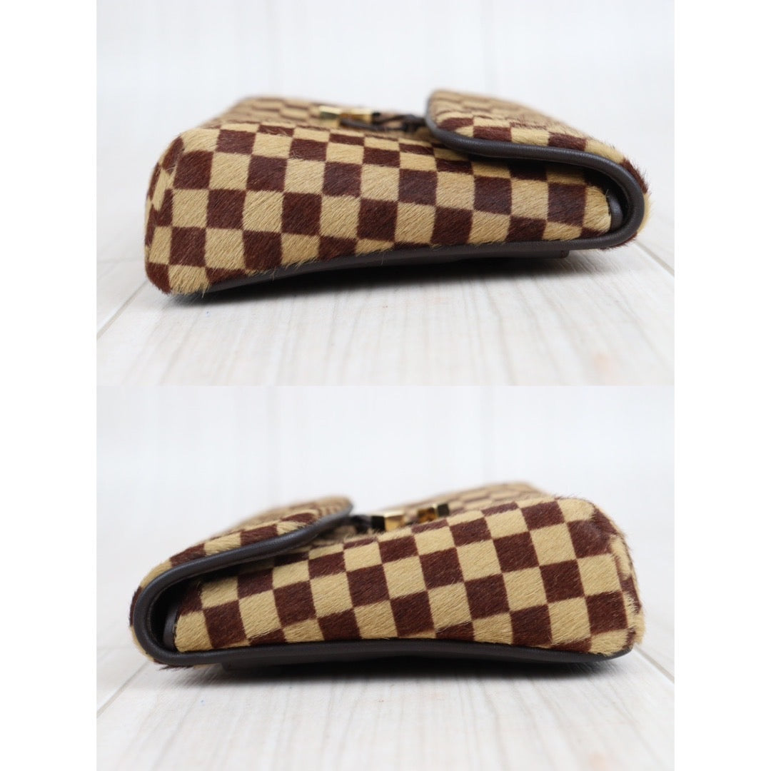 Rank A｜ LV Gazelle Damier Sauvage Halaco Shoulder Bag Brown ｜23103104