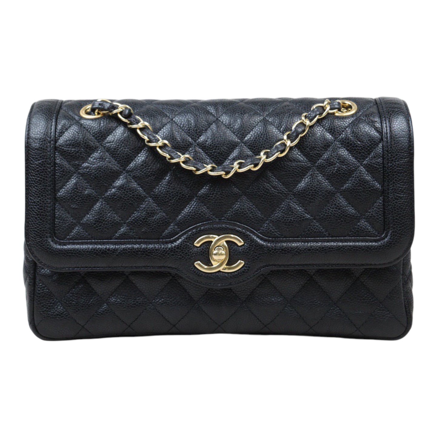 Rank A ｜ CHANEL Caviar Skin Matrasse Shoulder Bag Black ｜S24041802