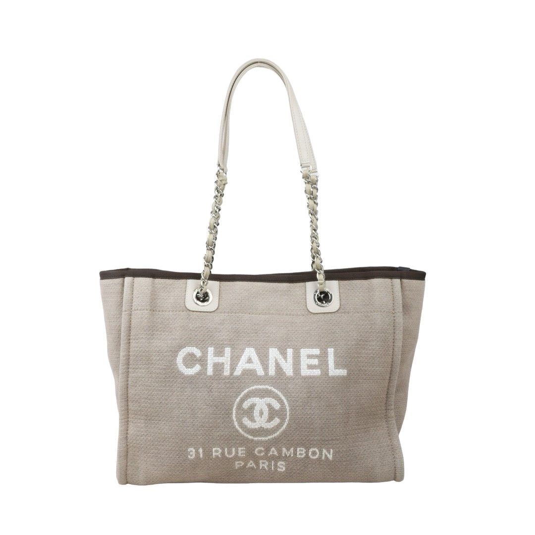 Good ( Rank AB) ｜ CHANEL Canvas Tote Bag Brown Beige  Made In 2012-2013 Year｜V24080606