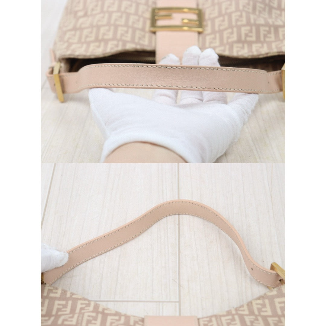 Good ( Rank AB) ｜ FENDI Zucca Mamma Baguette Shoulder Bag Pink ｜24101722