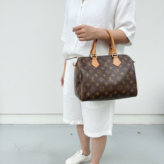 Include Entrupy Certificate of Authenticity｜Good ( Rank AB)｜ Louis Vuitton Monogram Speedy 25 Hand Bag IC Chips Model｜26042812