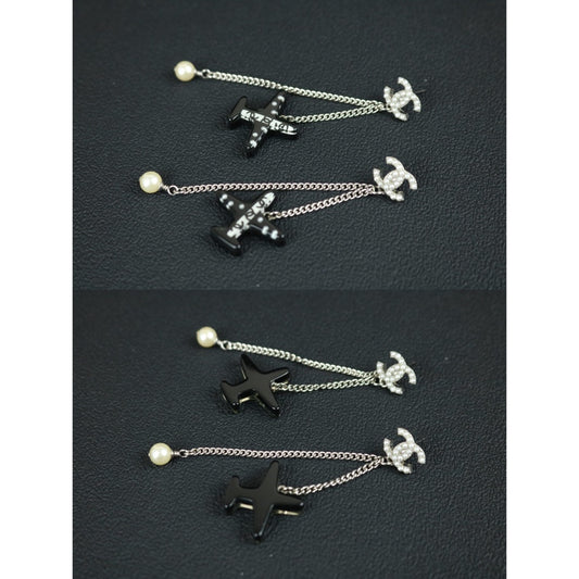 Include Authentic Detective Certificate of Authenticity｜Very Good ( Rank A) ｜CHANEL 16S COCO Mark Rhinestone Pearl Earrings Made In 2016Year｜X26041109