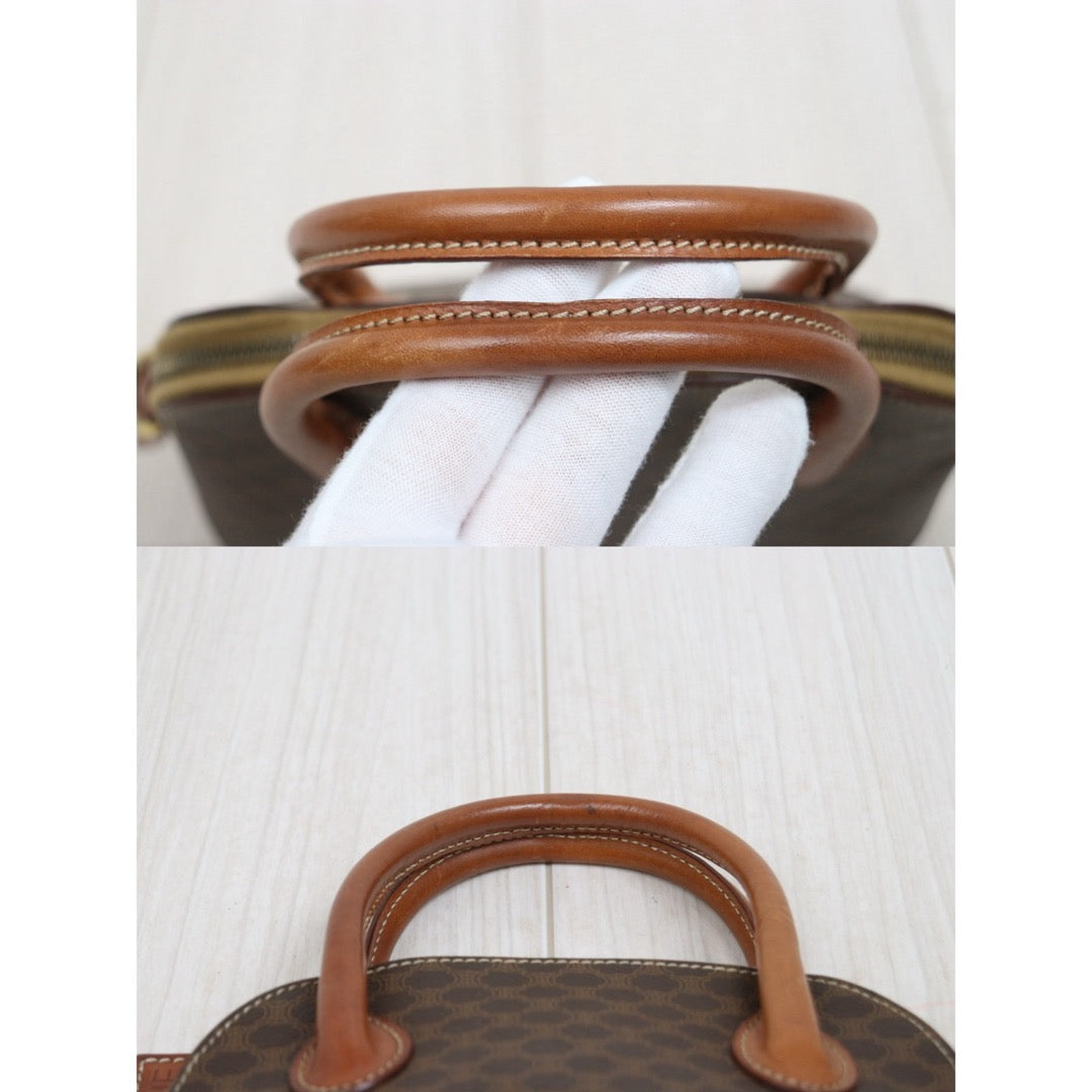 Include Entrupy Certificate of Authenticity｜Good ( Rank AB)｜ CELINE Macadam Bowling Bag Handbag With Shoulder Strap ｜26031905