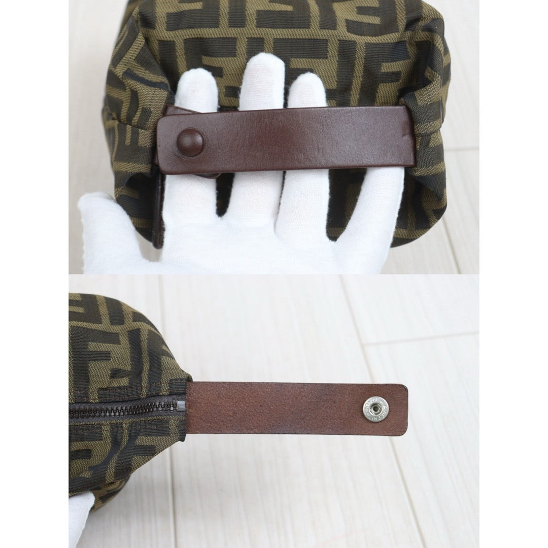 Include Entrupy Certificate of Authenticity｜Very Good ( Rank A)｜ FENDI Zucca Mamma Mini Hand Bag ｜26091804