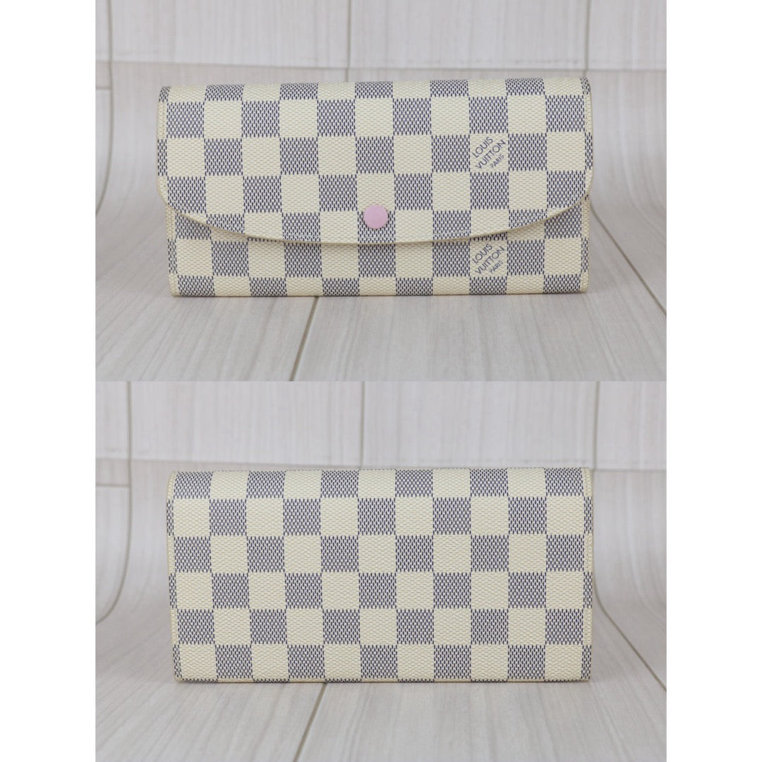 Include Entrupy Certificate of Authenticity｜Excellent（Rank SA）｜Full Set  Louis Vuitton Damier Azur  Emilie Wallet  ｜X26051712